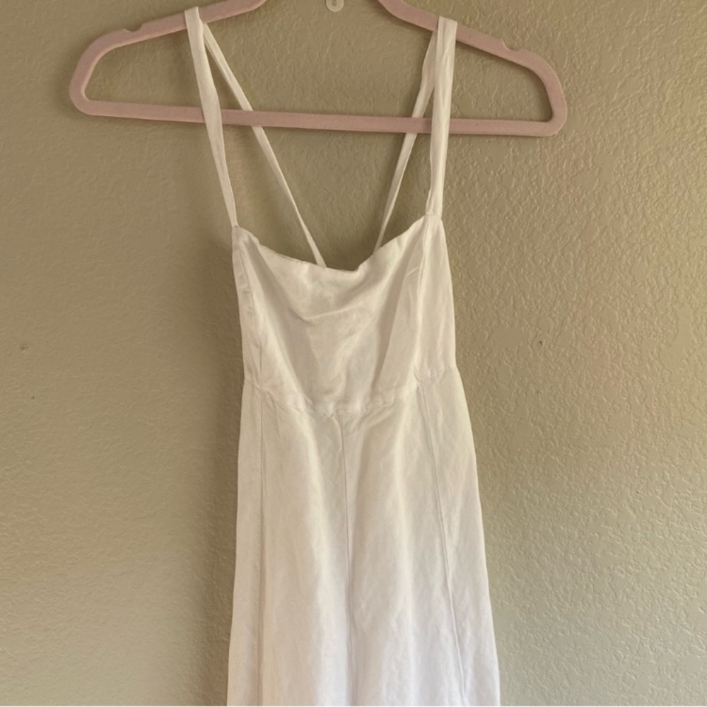 Madewell White Eyelet-Hem Linen Maxi Dress - Picture 5 of 8